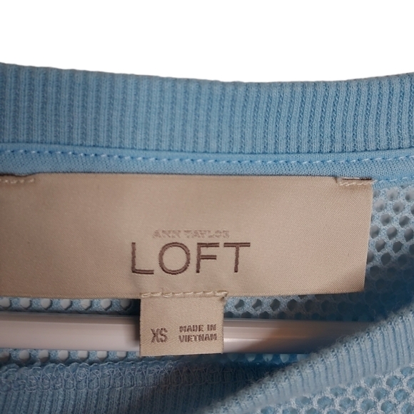 LOFT Light Blue Top Size XS - Picture 7 of 7